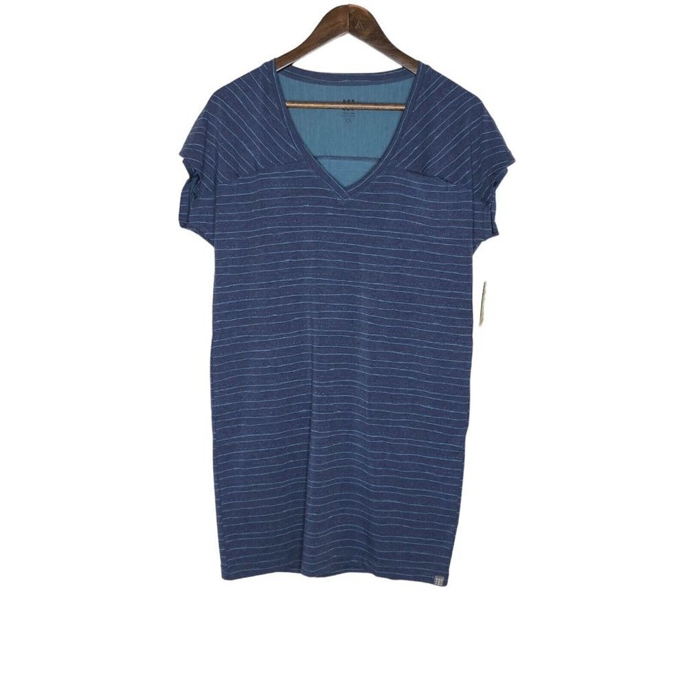 Title Nine NWT Hiolani T-Shirt Dress has Pockets Mizikuru Print Size XS